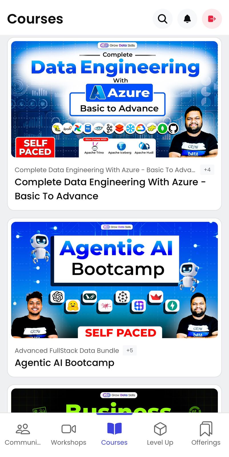 Grow Data Skills App Screenshot